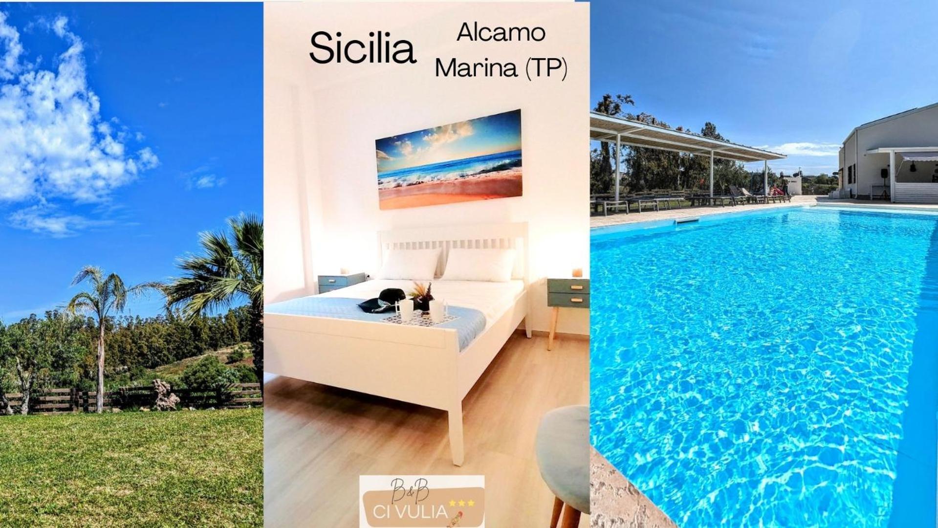 Ci Vulia B&B - Sicilia Sea, Pool, Bbq, Tv, Wi-Fi Alcamo Marina Kültér fotó